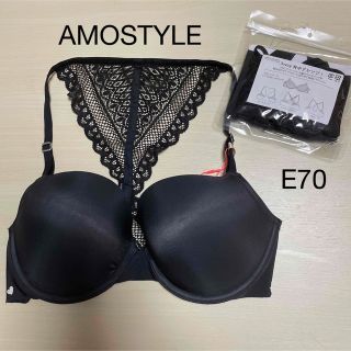 アモスタイル(AMO'S STYLE)のアモスタイル　トリンプ　ブラジャー　E70 ブラック　㉗(ブラ)