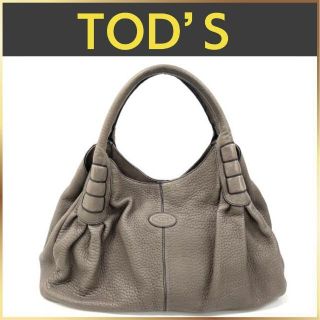 トッズ(TOD'S)の【美品】トッズ Tod’s レザー トートバッグ　ハンドバッグ　シボ革(ハンドバッグ)