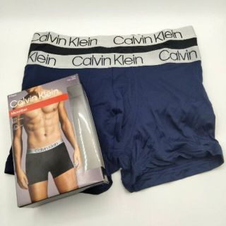 カルバンクライン(Calvin Klein)のカルバンクライン メンズボクサーパンツ ネイビー×ブラック S/M/L  2枚(ボクサーパンツ)