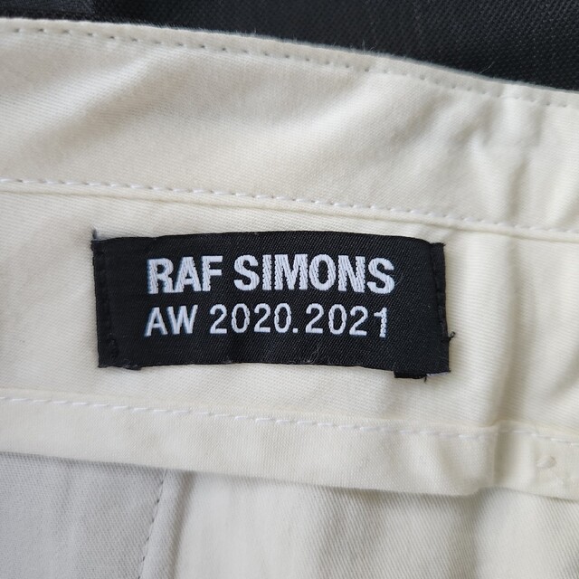 20AW RAF SIMONS 裾ジップ クラシックストレートパンツ ブラック 20AW RAF SIMONS 裾ジップ クラシックストレートパンツ ブラック