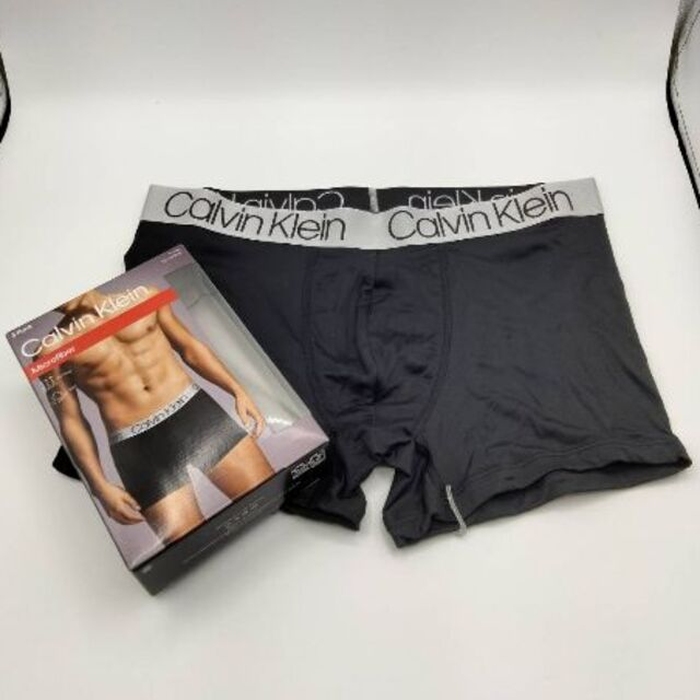 Calvin Klein(カルバンクライン)のカルバンクライン メンズボクサーパンツ グリーン×ブラック S/M/L 2枚 メンズのアンダーウェア(ボクサーパンツ)の商品写真