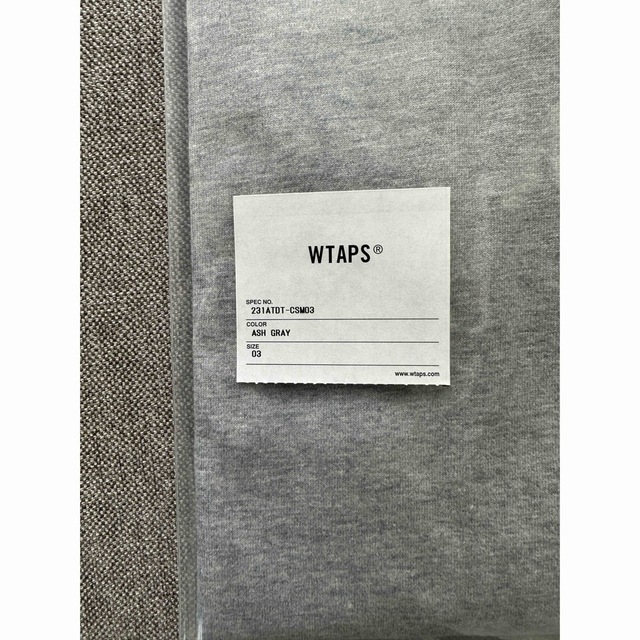 W)taps(ダブルタップス)の23SS WTAPS DESIGN LS ASH GRAY  Lサイズ メンズのトップス(Tシャツ/カットソー(七分/長袖))の商品写真