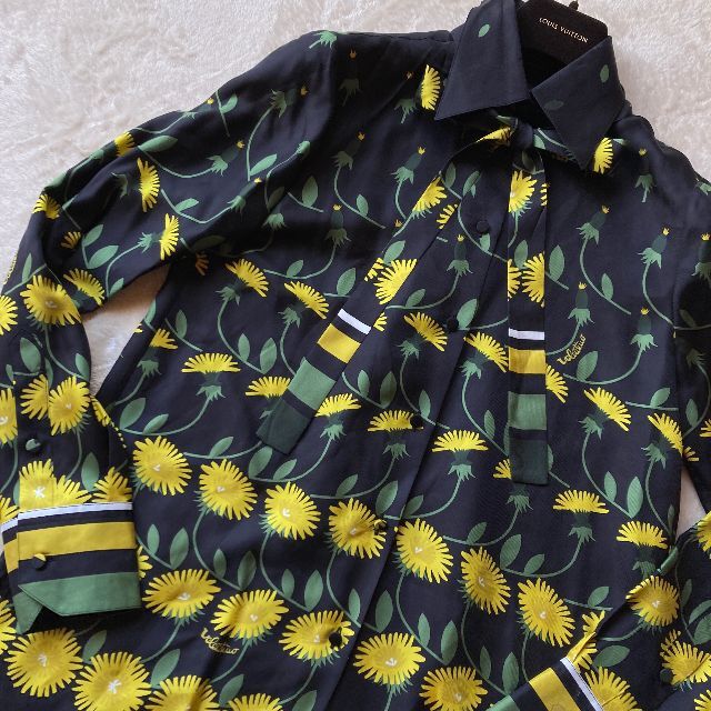 VALENTINO - 美品 VALENTINO ヴァレンティノ シャツ ブラウス 花柄 シルク 黄色