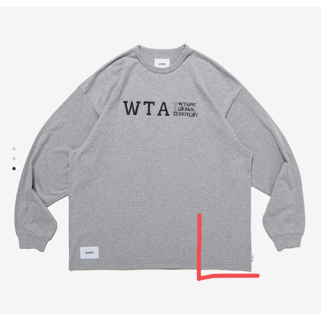 W)taps(ダブルタップス)のWTAPS 23ss DESIGN 01 LS COTTON ASH GRAY メンズのトップス(Tシャツ/カットソー(七分/長袖))の商品写真