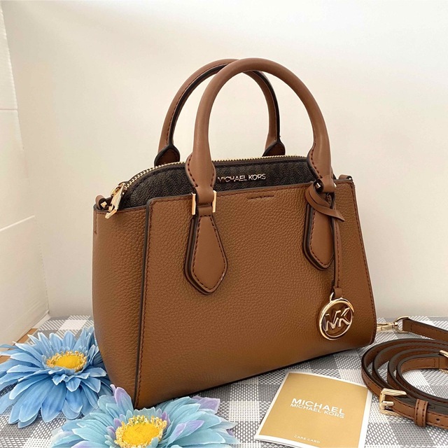 新品☆MICHAEL KORS ブラウン レザー ショルダーバッグ