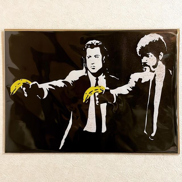 布 ポスター「BANKSY バンクシー パルプ・フィクション」 インテリア/住まい/日用品のインテリア小物(その他)の商品写真