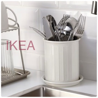 イケア(IKEA)の【新品】IKEA イケア カトラリースタンド 収納（ヴェルヴォルダード）ベージュ(収納/キッチン雑貨)