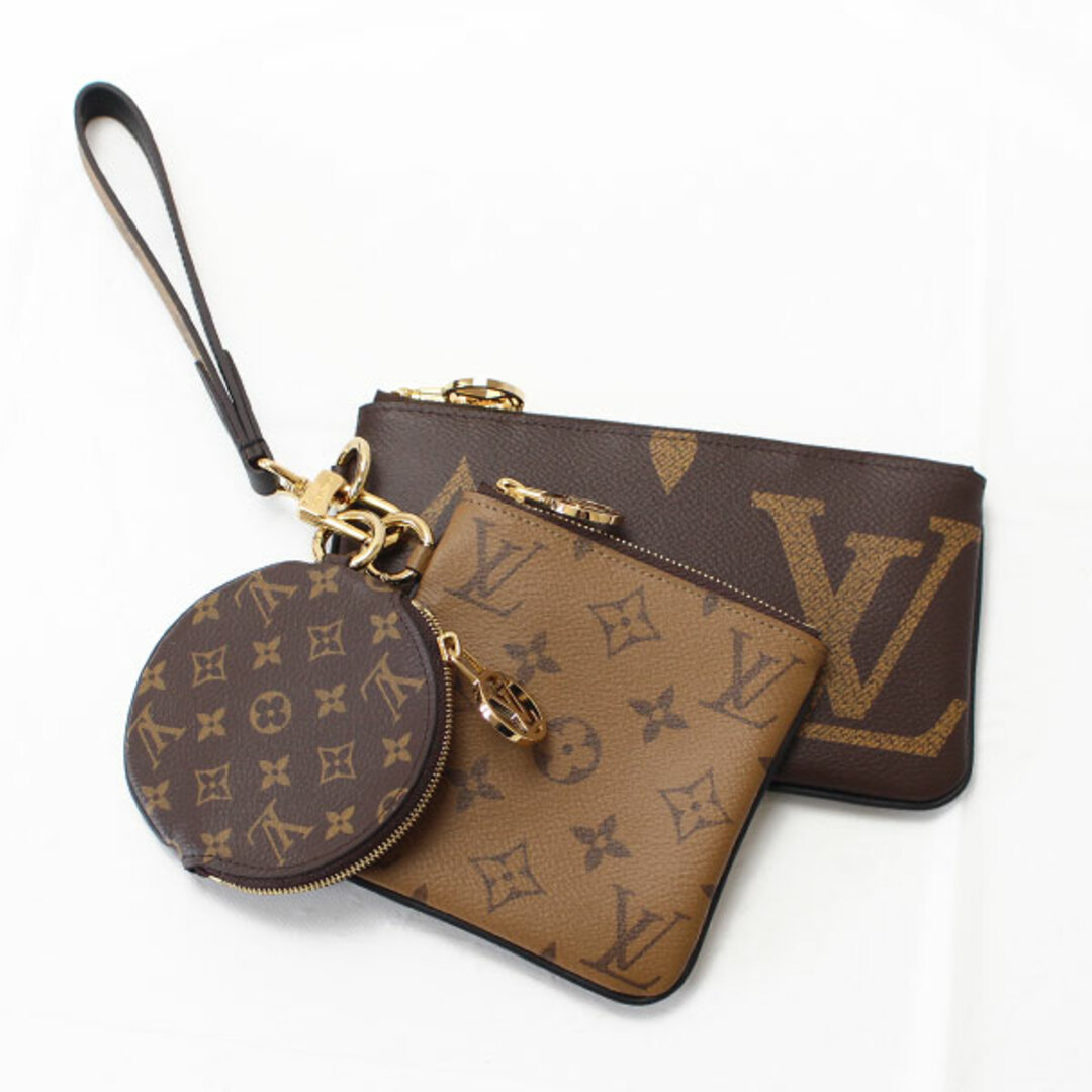 LOUIS VUITTON ルイ・ヴィトン ポシェット・トリオ ポーチ モノグラム ブラウン M68756 SN0280 レディース【美品】