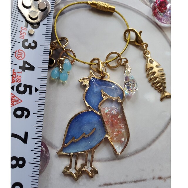 ハシビロコウのバッグチャーム レジン