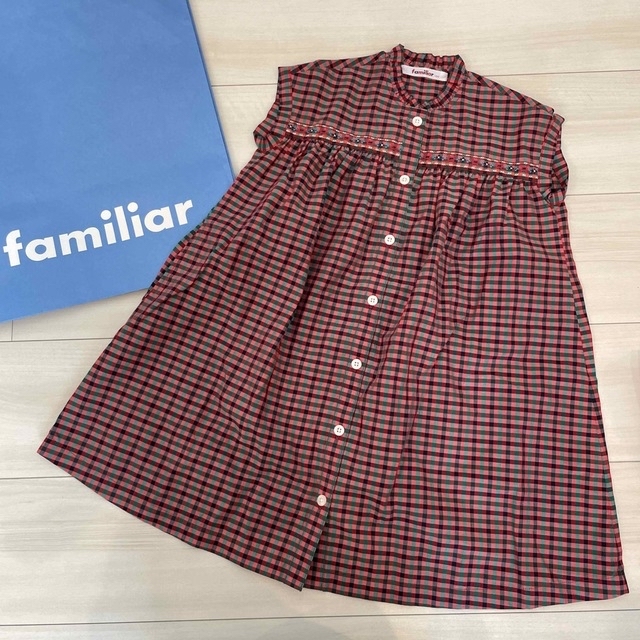 familiar   ❇︎新品 未使用 ファミリア シャンブレーワンピース