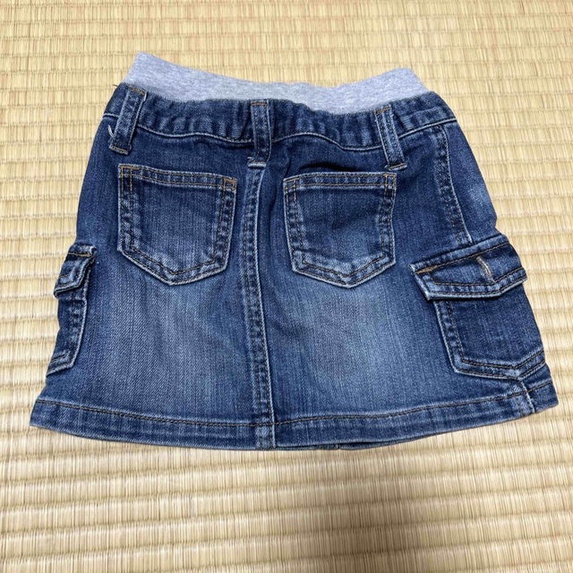 女の子 デニムミニスカート キッズ/ベビー/マタニティのキッズ服女の子用(90cm~)(スカート)の商品写真