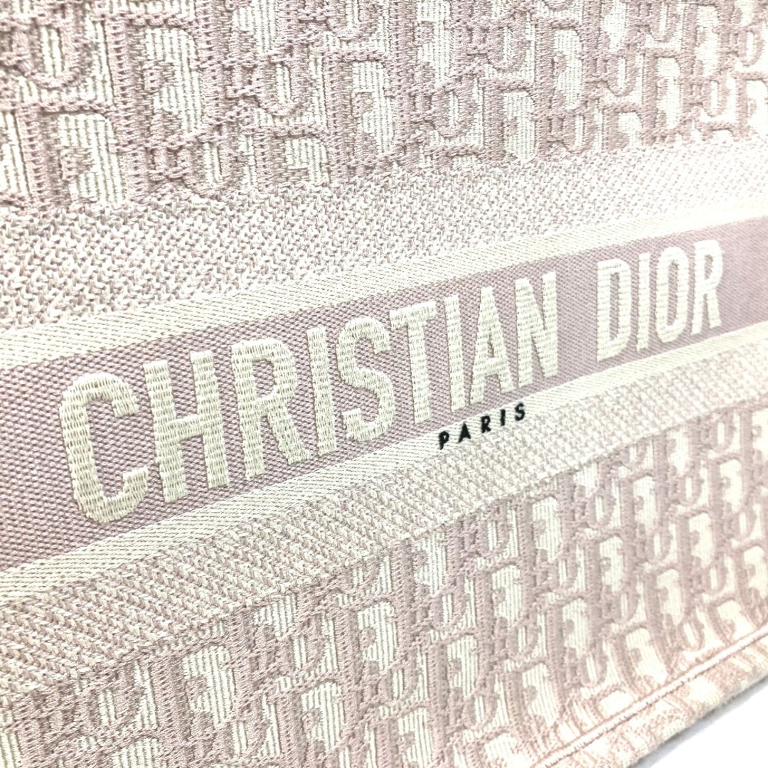 Dior(ディオール)のディオール Dior ブックトート ミディアム ロゴ オブリーク カバン ショルダーバッグ 肩掛け トートバッグ キャンバス ピンク 美品 レディースのバッグ(トートバッグ)の商品写真