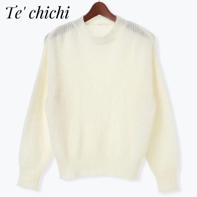 【新品タグ付き】Te chichi ニット　セーター　プルオーバー　ホワイト