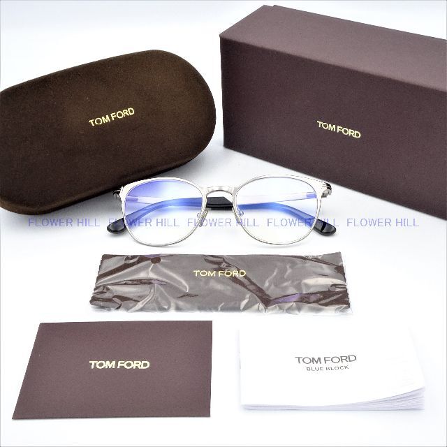 TOM FORD(トムフォード)のトムフォード 高級メガネ TF5732-B 014 メタルフレーム シルバー メンズのファッション小物(サングラス/メガネ)の商品写真