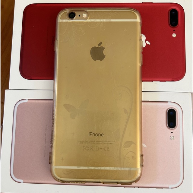 iPhone 6 Plus Gold 64 GB au スマホ/家電/カメラのスマートフォン/携帯電話(スマートフォン本体)の商品写真