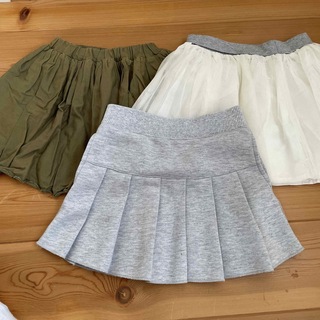 エイチアンドエム(H&M)のキッズ　スカート　3枚セット(スカート)