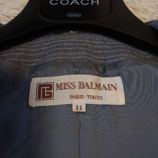 BALMAIN - 《美品》MISS BALMAIN ノーカラー セットアップ スーツ