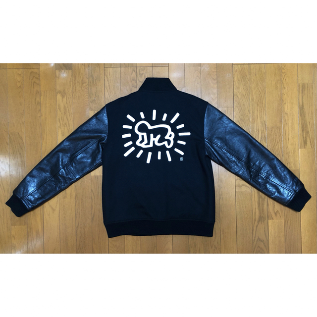 KEITH HARING(キースヘリング)の美品 コロンビア キースへリング 袖レザー スタジャン M スタジアムジャケット メンズのジャケット/アウター(スタジャン)の商品写真