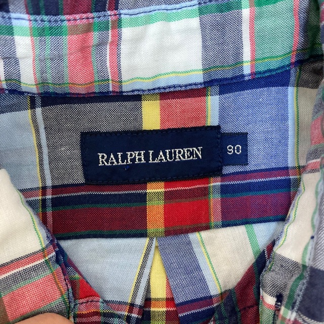 Ralph Lauren(ラルフローレン)のラルフローレン　チェックシャツ　90 キッズ/ベビー/マタニティのキッズ服女の子用(90cm~)(Tシャツ/カットソー)の商品写真