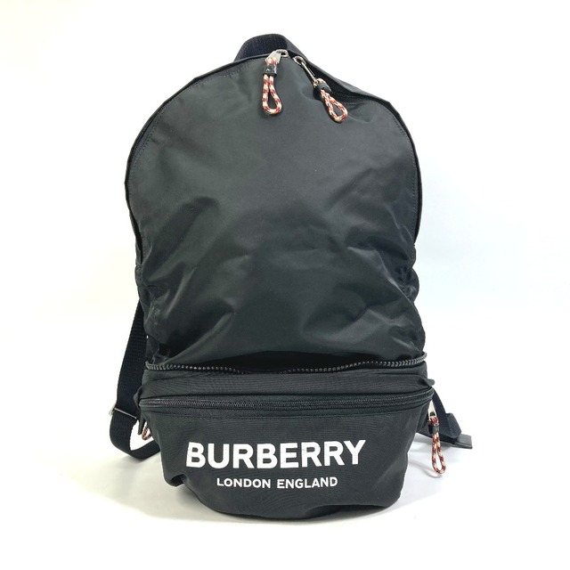 BURBERRY - バーバリー BURBERRY 2WAYバッグ バックパック 8013519 ロゴ バムバッグ ウエストバッグ リュックサック ボディバッグ ナイロン ブラック 美品