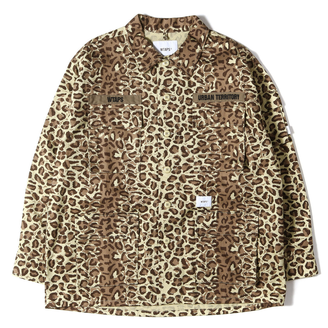 WTAPS ダブルタップス ジャケット レオパード柄 ミリタリー ジャングル シャツジャケット JUNGLE 01 21SS ベージュ M アウター ブルゾン 【メンズ】