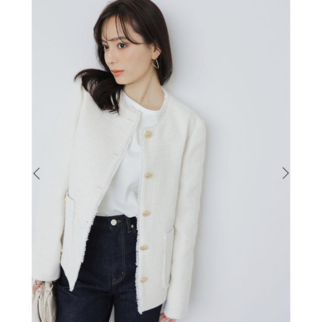 完売 ツイードジャケット白 | kimberleycapuadds.com