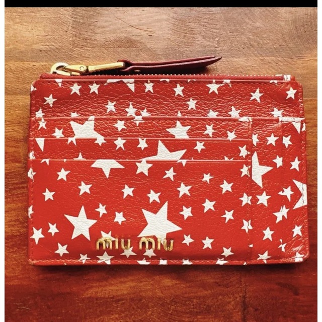 ミュウミュウ財布 カードケース コインケース 星 スター ファッション