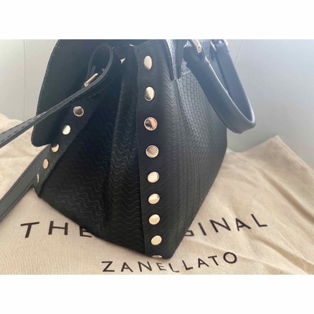 ZANELLATO(ザネラート)のザネラート　ポスティーナS カシミアブランディーン黒 レディースのバッグ(ハンドバッグ)の商品写真