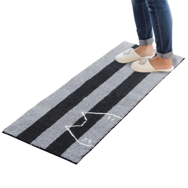 ださい 【色: キッチンマット グレー 約45cm×120cm グレー】オカ(OKA