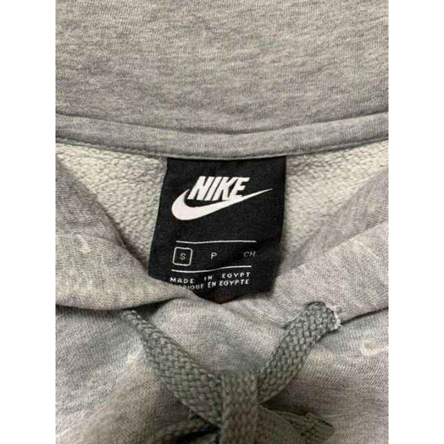 NIKE ナイキ 希少 パーカー 総柄 刺繍ロゴ プルオーバー ゆるダボ S