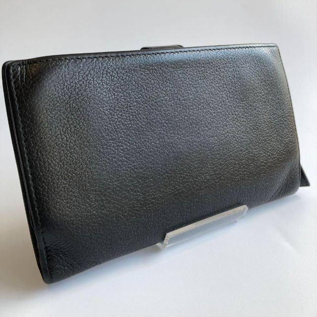 【新品未使用品】ブルガリ　コローレ　ブラック×シルバー　レザー　二つ折り長財布