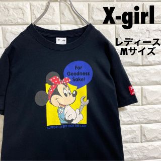 エックスガール(X-girl)のエックスガール　半袖Tシャツ　ミニーマウスプリント　レディース2(M)サイズ(Tシャツ(半袖/袖なし))