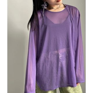 アメリヴィンテージ(Ameri VINTAGE)のアメリヴィンテージ  MEDI COLOR INNER SHEER(カットソー(長袖/七分))