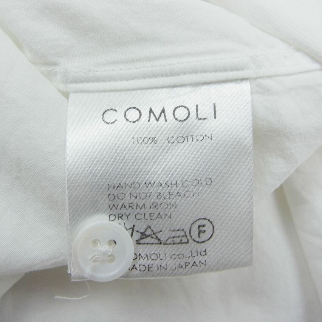 COMOLI(コモリ)のCOMOLI コモリ 15AW 15F-02001 レギュラーカラー 長袖 コモリシャツ ホワイト系 1【中古】 メンズのトップス(シャツ)の商品写真