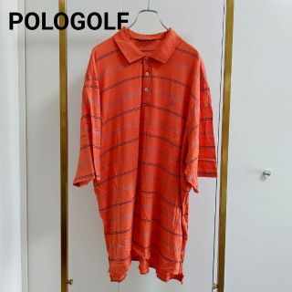 ポロラルフローレン(POLO RALPH LAUREN)のPOLOGOLF/ポロゴルフオレンジ×ネイビーボーダーXLポロシャツ(ポロシャツ)