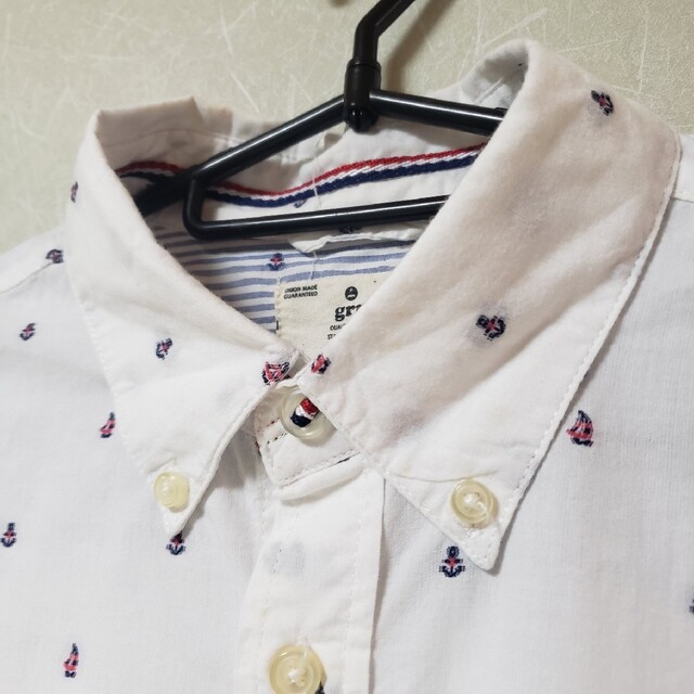 grn(ジーアールエヌ)のgrn ヨット＆イカリ柄ドットシャツ メンズのトップス(シャツ)の商品写真