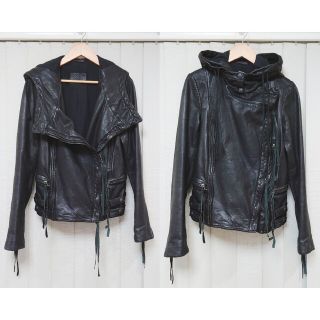 オールセインツ(All Saints)の激レア❗ALLSAINTS レザー ジャケット パーカー(ライダースジャケット)