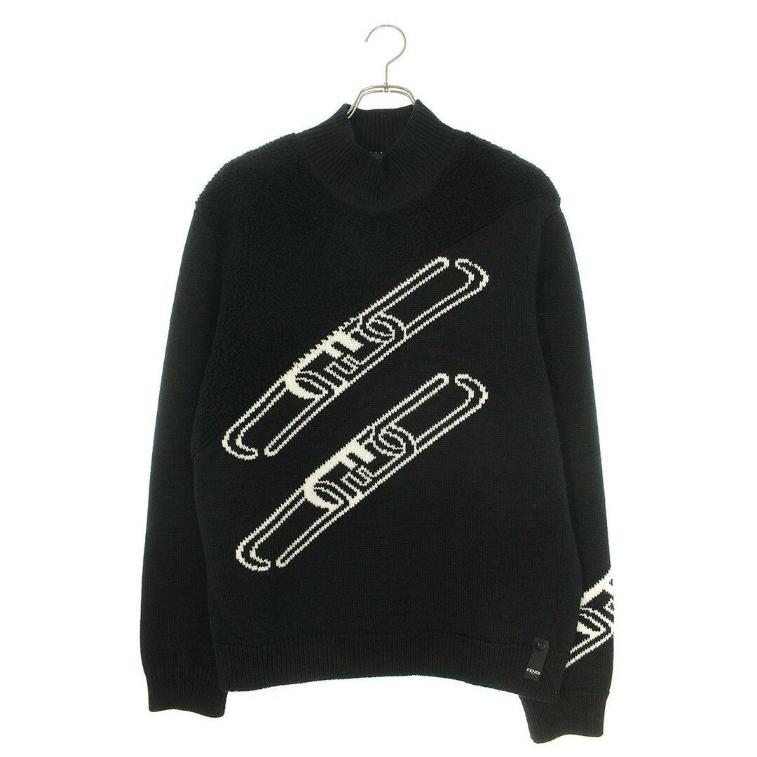 FENDI - フェンディ FZX073 AL3S フロントロゴボアニット メンズ 52の