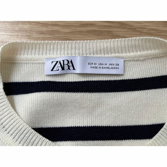 ZARA(ザラ)のZARA ベーシック クロップド ニット トップス  レディースのトップス(Tシャツ(半袖/袖なし))の商品写真