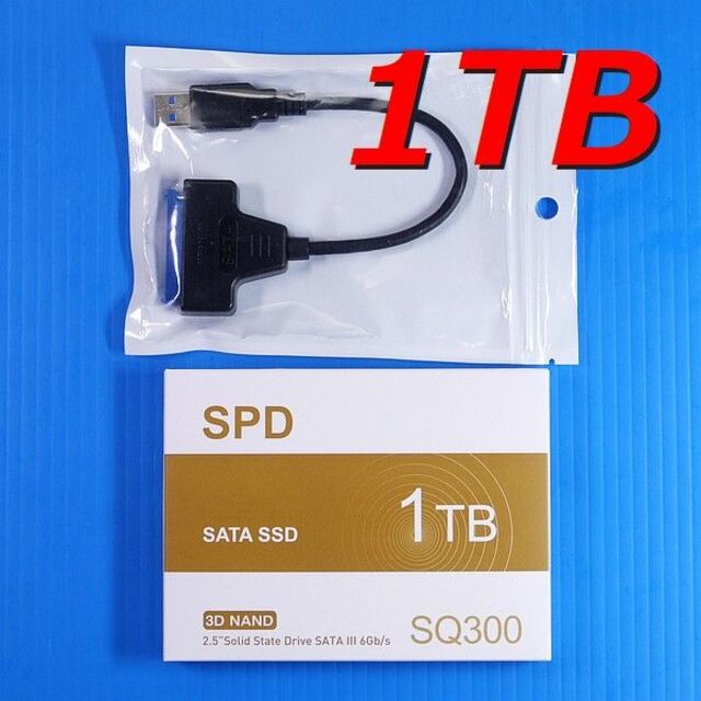 【SSD 1TB】SPD SQ300-SC1TD w/USB変換ケーブル