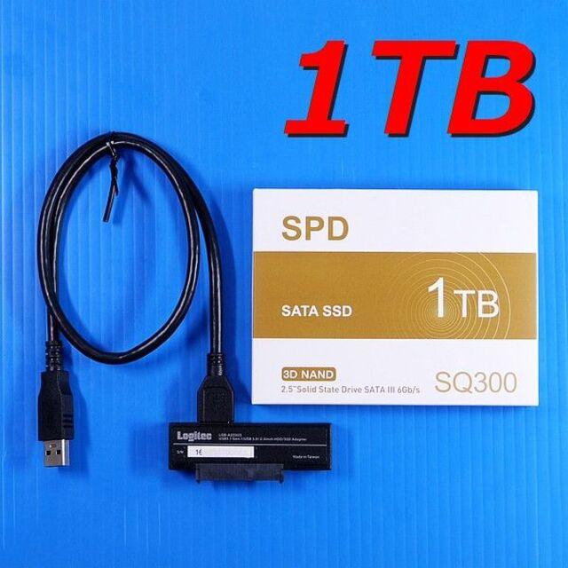 【SSD 1TB】SPD SQ300-SC1TD w/ロジテックUSB