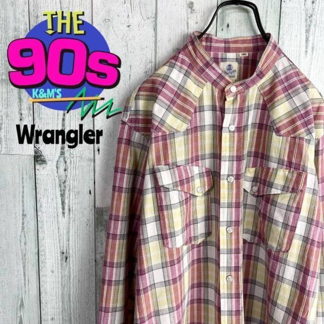 Wrangler(ラングラー)の90's Wrangler ラングラー　ブルーベル　日本製　ノーカラーシャツ メンズのトップス(シャツ)の商品写真