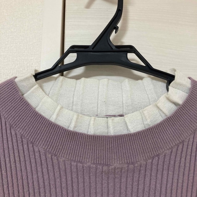 Noela(ノエラ)のニット 衿プリーツリブニット レディースのトップス(ニット/セーター)の商品写真
