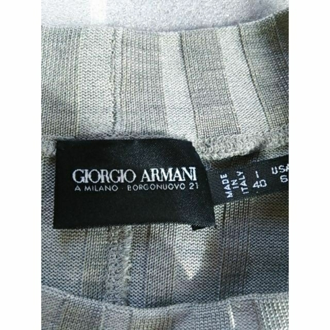 Giorgio Armani(ジョルジオアルマーニ)のGIORGIO ARMANI　黒タグ　シルクブレンド　リブニット　イタリア製 レディースのトップス(ニット/セーター)の商品写真