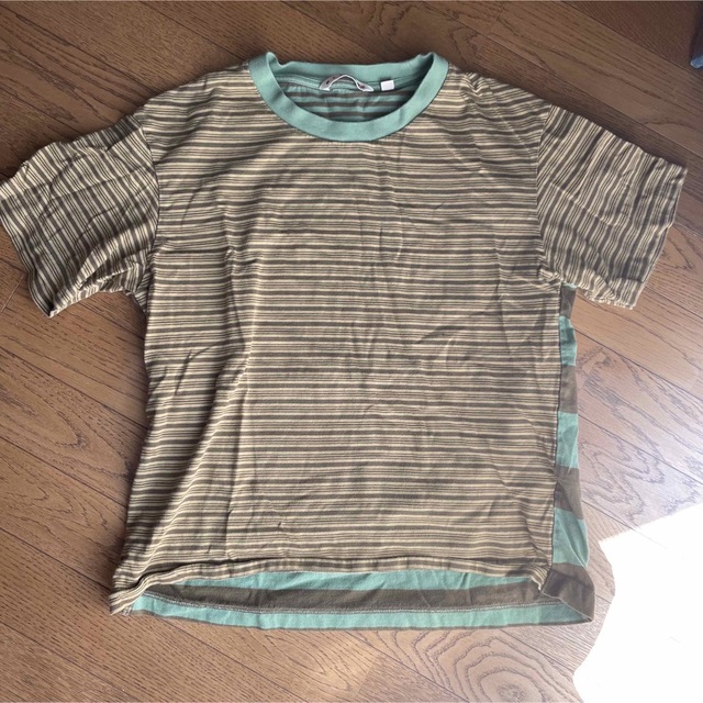Marni(マルニ)のユニクロ×マルニ　ボーダーTシャツ　グリーン レディースのトップス(Tシャツ(半袖/袖なし))の商品写真