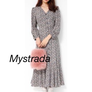 マイストラーダ(Mystrada)の花柄七分袖ワンピース(ロングワンピース/マキシワンピース)