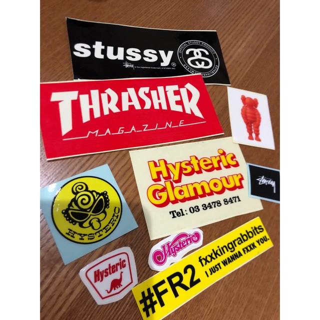 HYSTERIC GLAMOUR(ヒステリックグラマー)のヒステリックグラマー&stussy&FR2&KAWS&thrasherステッカー メンズのファッション小物(その他)の商品写真