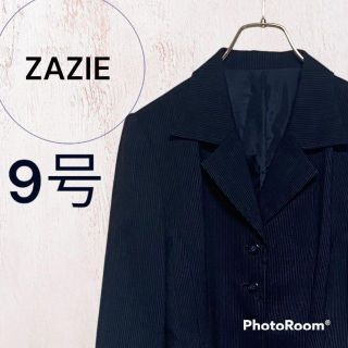 ザジ(ZAZIE)の【ザジ】ジャケット キレイめスタイル ストライプ ブラック 9号(テーラードジャケット)