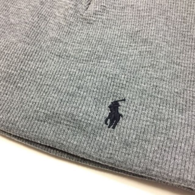 POLO RALPH LAUREN(ポロラルフローレン)の新品 正規 ポロ ラルフローレン ポニー刺繍 サーマル ビーニー ニット帽 GR メンズの帽子(ニット帽/ビーニー)の商品写真