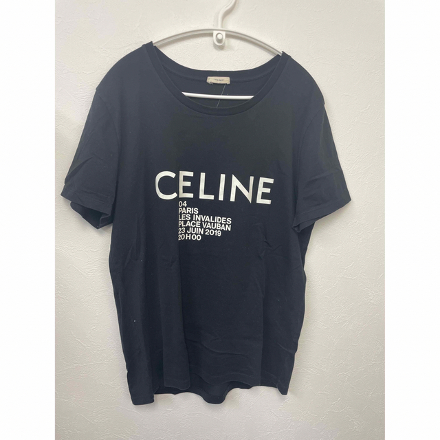 Tシャツ/カットソー(半袖/袖なし)正規品CELINE セリーヌ 黒Tシャツ メンズ S